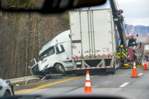 truck crash on a highway