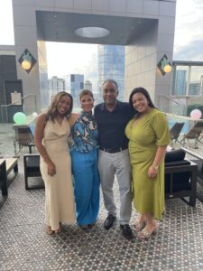 Parliamentarian Derrick Walker with his wife and daughters