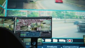 autonomous driving truck dashboard